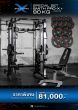 Smith Machine สมิทแมชชีน PROX + แผ่นน้ำหนักชุด 90 กิโล + ม้านั่ง P4 | Homefittools