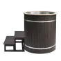 Ice Bath Barrel Wood tub Sitting รุ่น WTS1 อ่างแช่น้ำเย็นทรงถังคอมโพสิต พร้อมสแตนเลส 304