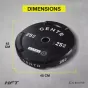 แผ่นน้ำหนัก Competition Interlocking Bumper Plate 25 kg - CENTR x HYROX  2