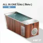 Ice Bath All In One ไม้สน รุ่น POLAR CLASSIC อ่าง Ice Bath พร้อม Chiller 1.0HP Stainless (อ่างน้ำแข็ง ลายไม้ สีแดง)