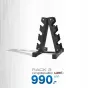 ชั้นวางดัมเบล รุ่น R301 แบบ 3 คู่ สีดำ Dumbbell Rack 3 Pairs ดัมเบล Fix Dumbbell - Homefittools
