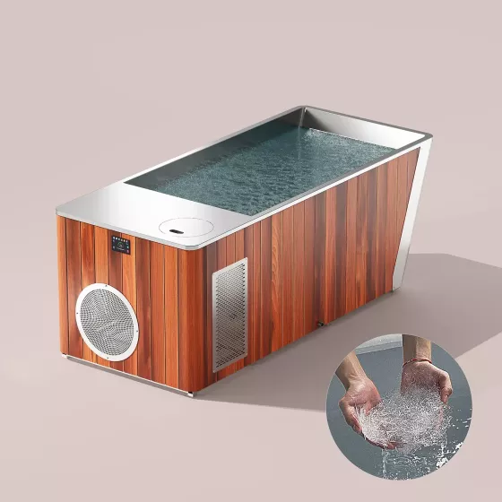 Ice Bath All In One Stainless Steel Cedar Wood รุ่น POLAR ICE Luxury Cold Plunge พร้อมระบบทำน้ำแข็ง