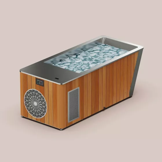 Ice Bath All In One Luxury Stainless Steel รุ่น POLAR ICE PLUS Cold Plunge พร้อมระบบทำน้ำแข็งแผ่น