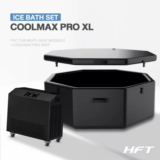 Ice Bath PVC TUB Muiti-Seat MODEL01 XL + Chiller COOLMAX PRO 2.0HP (อ่างแช่น้ำเย็นและเครื่องทำความเย็น)