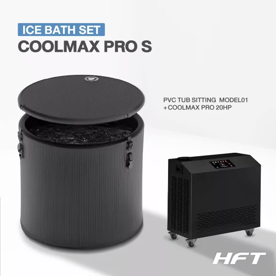 Ice Bath PVC TUB SITTING TS01S + Chiller COOLMAX PRO 2.0HP (อ่างแช่น้ำเย็นและเครื่องทำความเย็น)