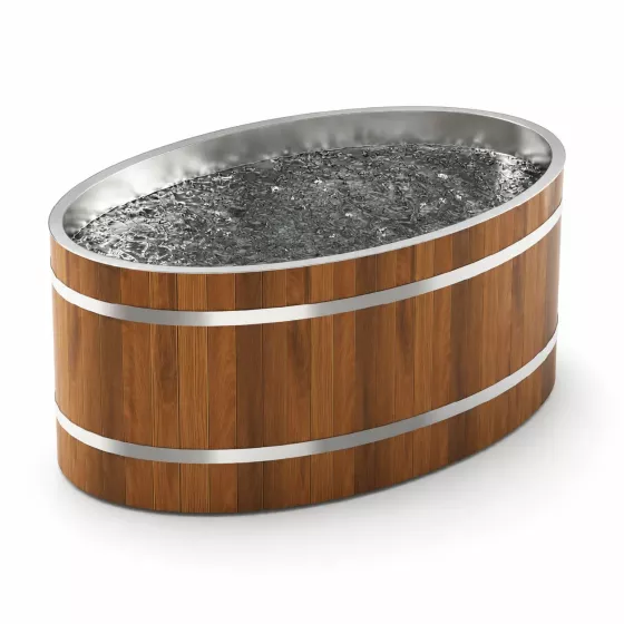 Ice Bath Tub Wood tub Lying รุ่น WTY1 อ่างแช่น้ำเย็นทรงนอน ภายนอกไม้ Red Cedar ภายในสแตนเลส 304