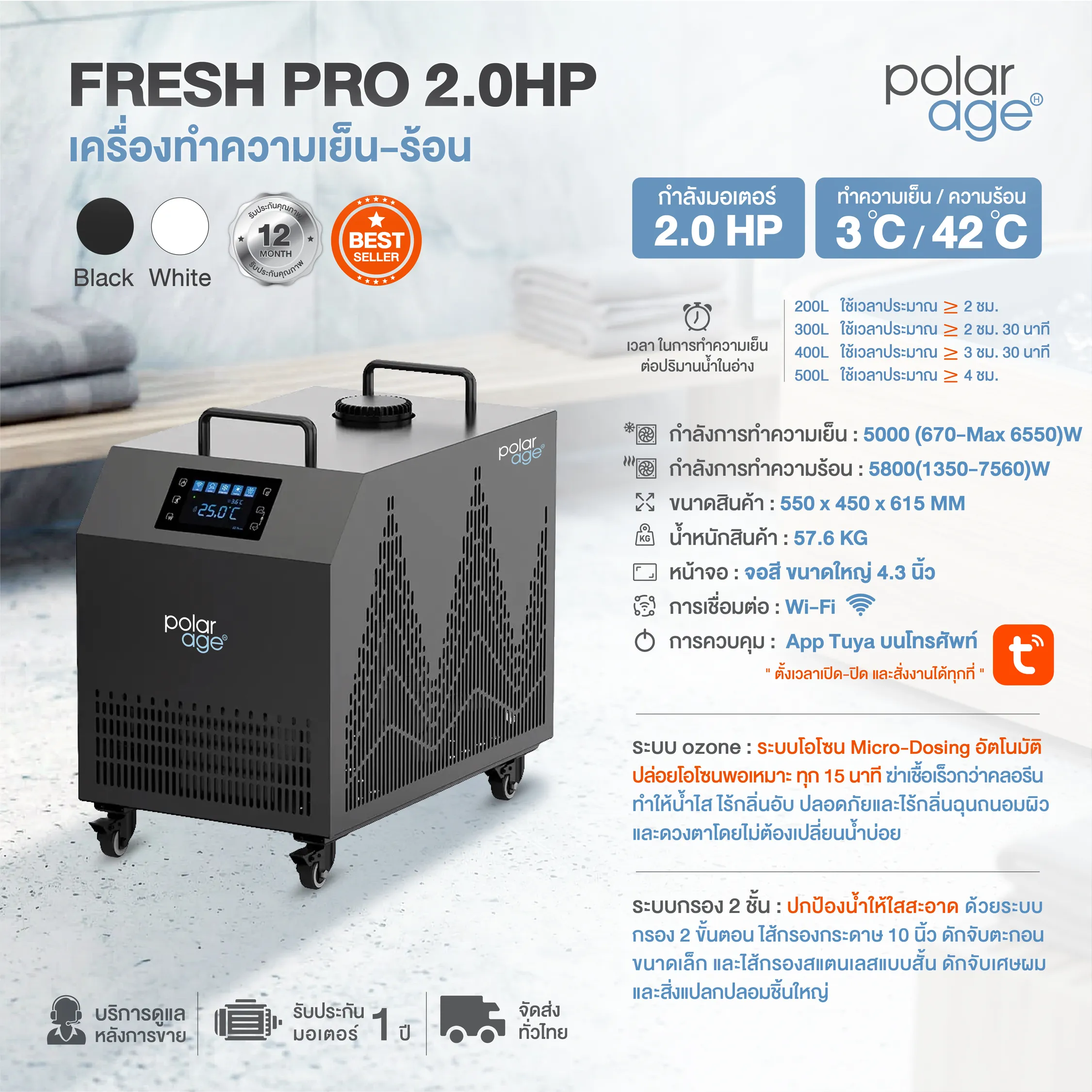 Specsheet ice bath Chiller FRESH PRO